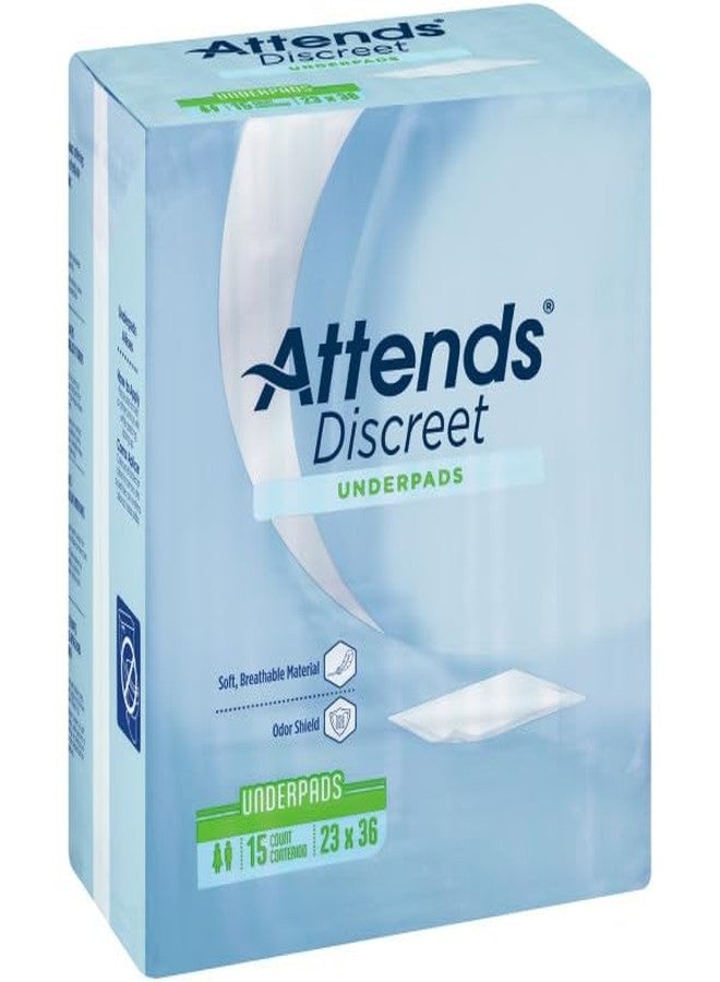 Attends Discreet Underpads, 23"x36" Disposable Absorbent Pad for Skin and Surface Protection, Heavy Absorbency, 15ct Bag - Image 3